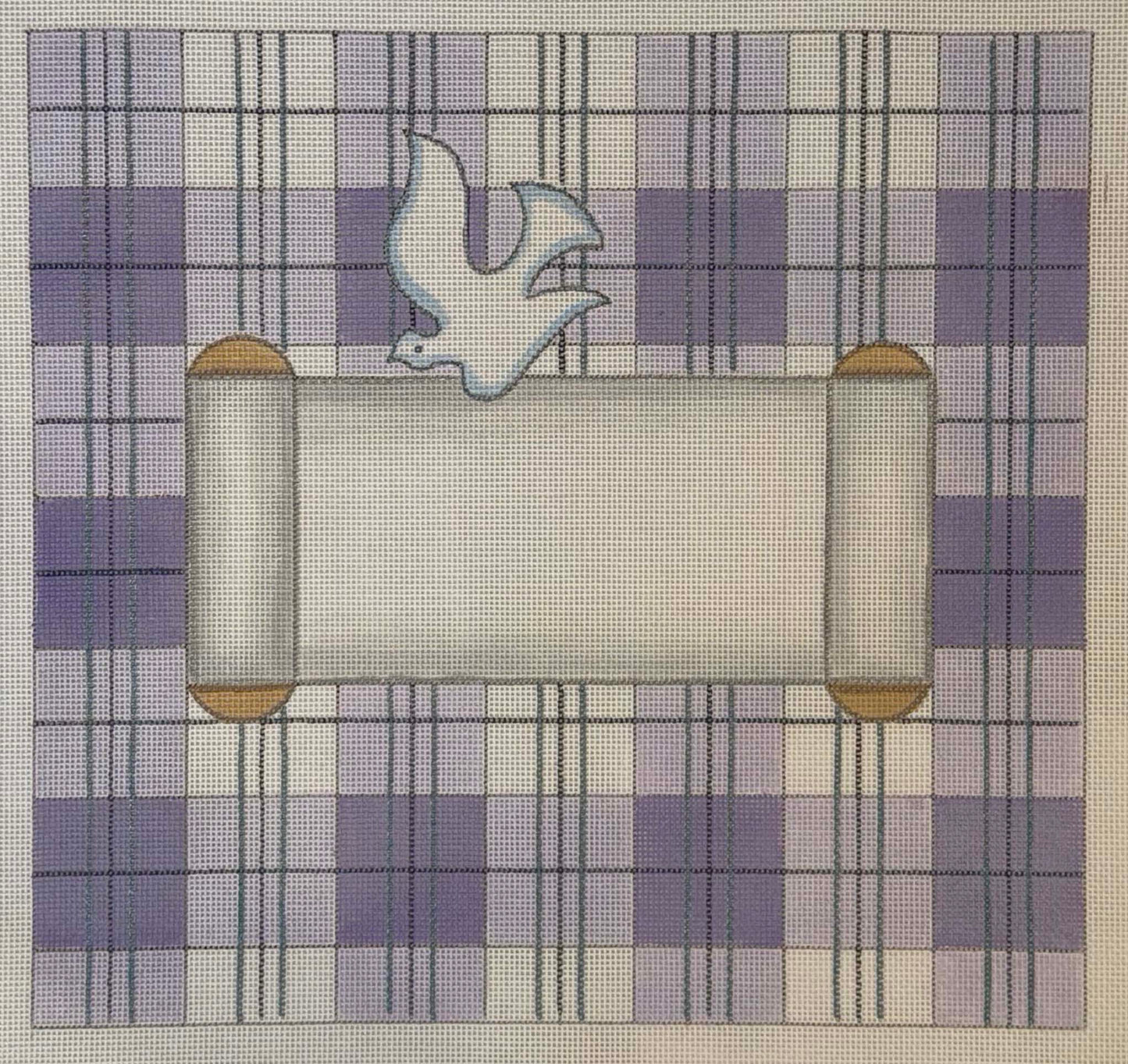 Purple Plaid Tallit Bag