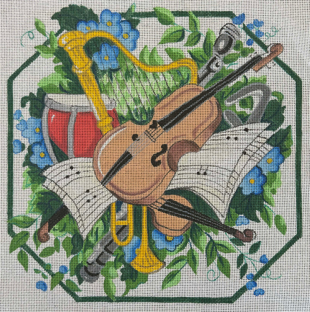 Vintage Canvas - Orchestra Instruments in a Frame