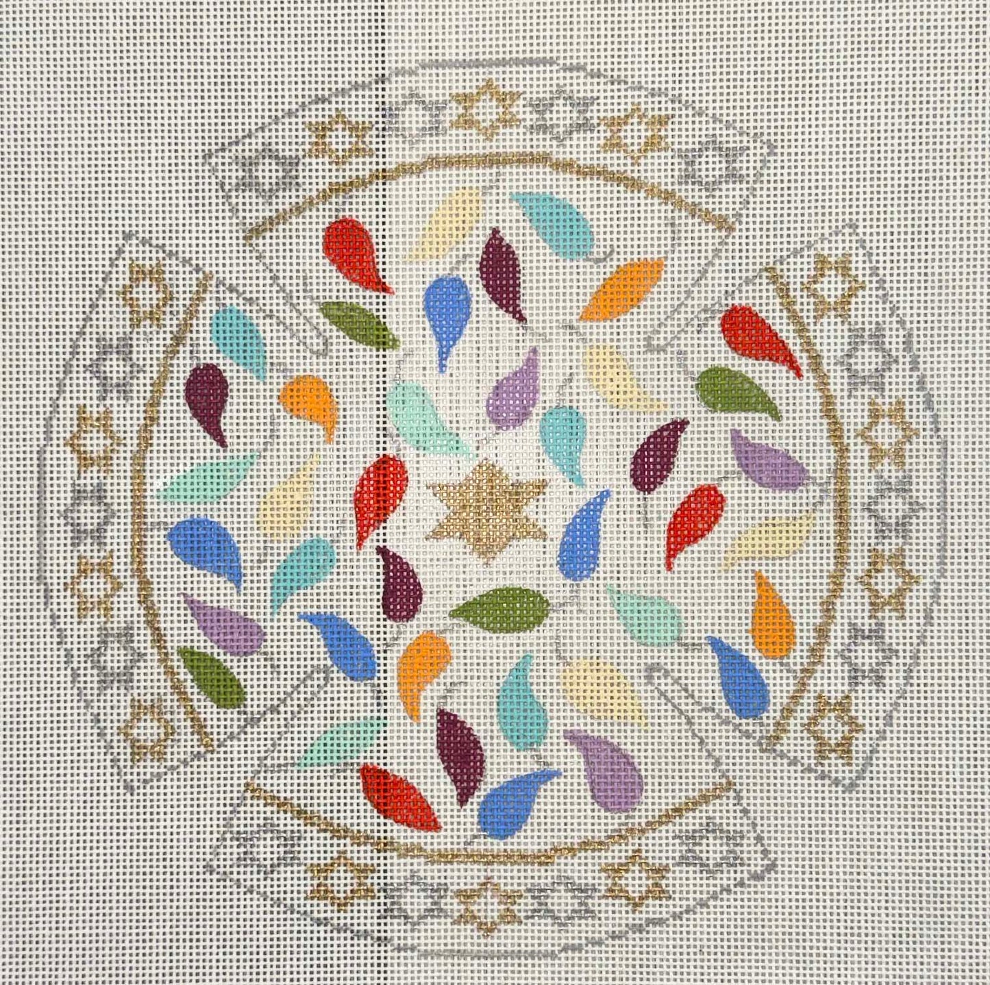 Tree of Life Leaves Kippa - by Susan Roberts