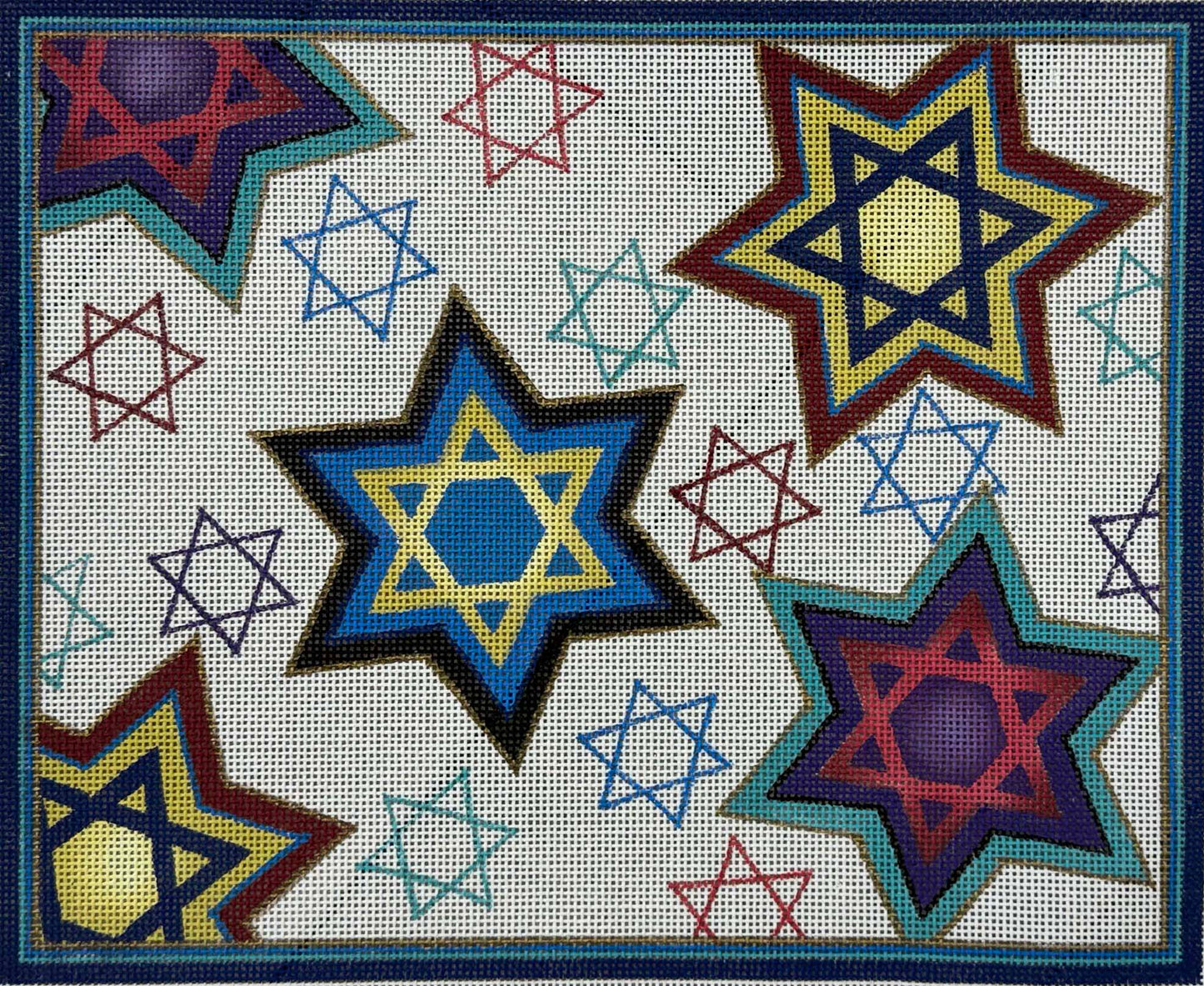 Multi Color Star Tallit by Julia's Needleworks