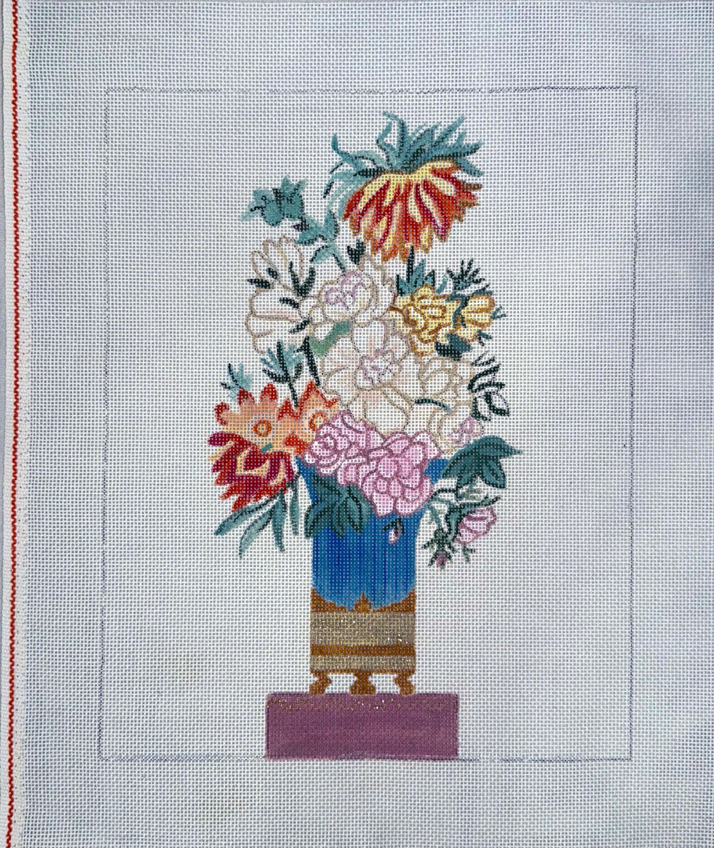 Floral on Pink Pedestal #1