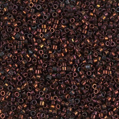 Delica Beads Opaque Metallic Dark Copper Iris DB1002