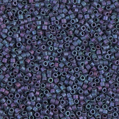Delica Beads Matte Met Plum Gold Iris DB1054