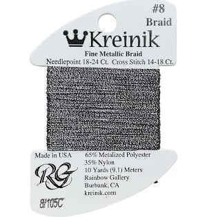 Kreinik Antique Silver Cord #12 105C