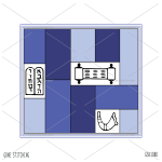 Judaic Symbols Tallit in Blue