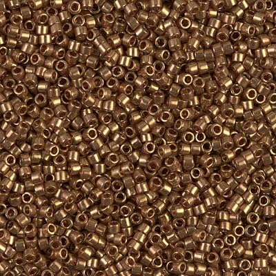 Delica Bead Transparent Dark Topaz Gold Luster DB115