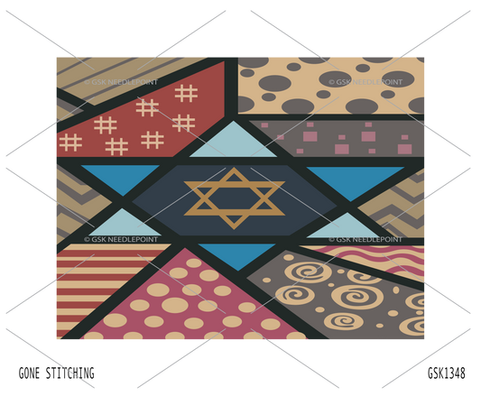 Abstract Star Tallit UV printed