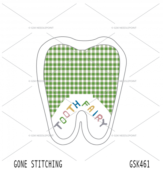 Green Checked Tooth Fairy Pillow