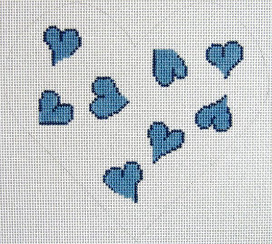 Heart Pillow Blue
