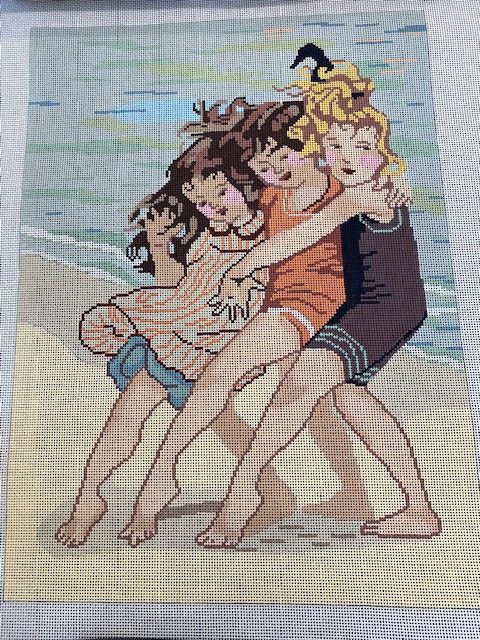 Three girls on the beach AV2066