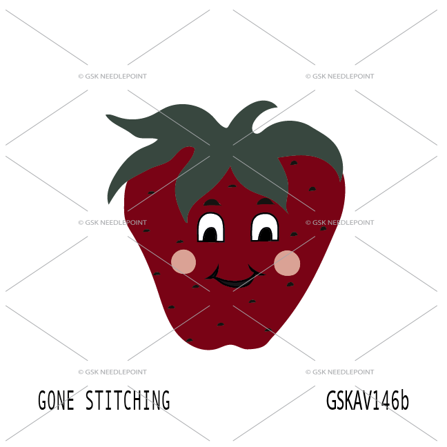 Beginner Needlepoint: Happy Strawberry