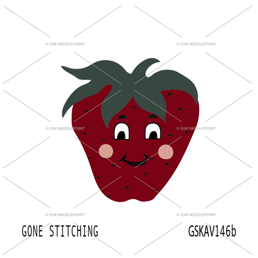 Beginner Needlepoint: Happy Strawberry