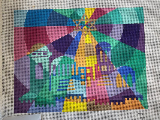 Multi colored Jerusalem Tallit