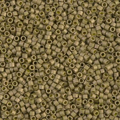 Delica Bead Opaque Olive Gold Luster Matte DB371