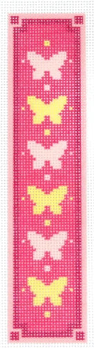 Pink and Yellow Butterfly Bookmark Insert by Tilli Thomas
