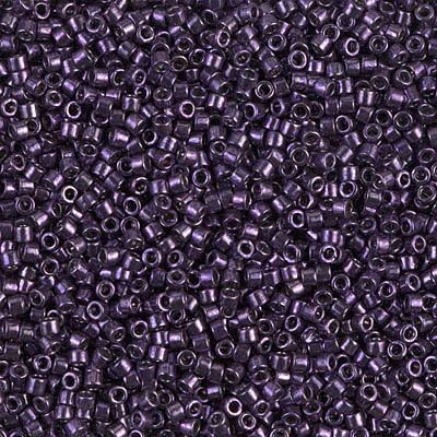 Delica Bead Opaque Nickel Plated Dark Purple DB464