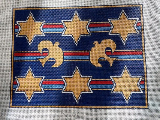 Golden doves and stars tallit