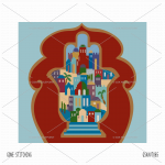 Jerusalem Hamsa Tallit