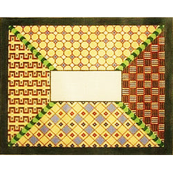 Yellow Red Geometric Tallit