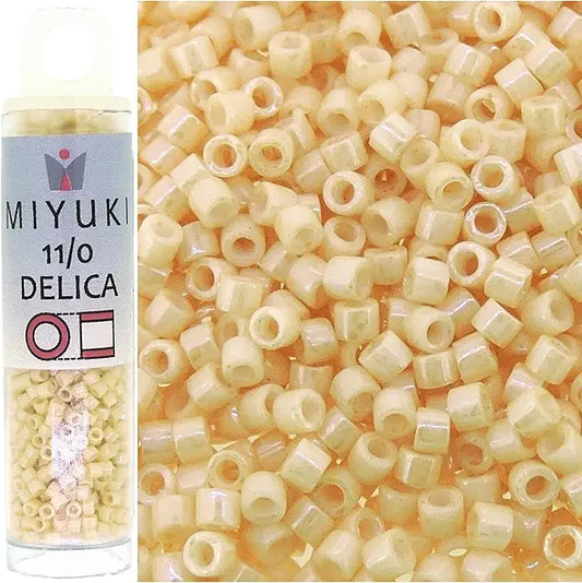Delica Bead Opaque Light Beige Glazed Luster DB204