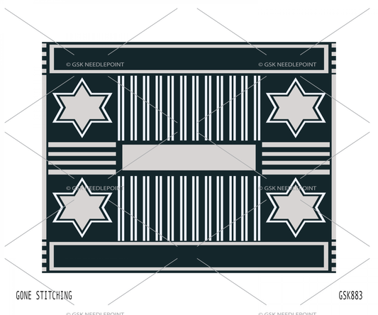 Four Stars, Black and White Tallit