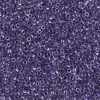 Delica Beads Transparent Color Lined Violet Luster DB923