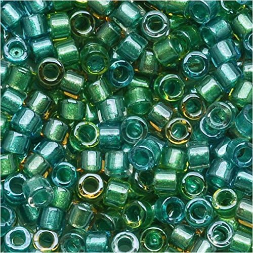 Delica Beads Lined Aqua Teal Mix DB984