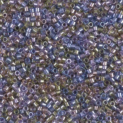 Delica Beads Transparent Color Lined Majestic Luster Mix DB986