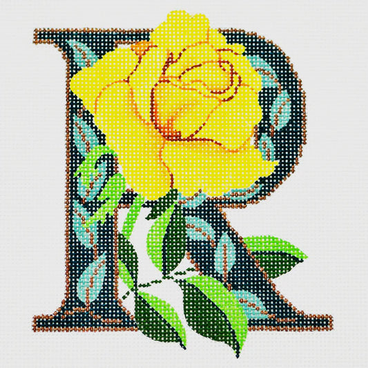 Floral Alphabet Letter R
