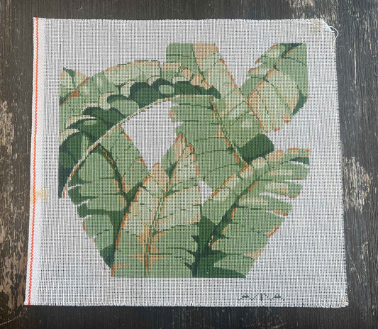 Vintage Aviva Canvas - Palm Leaves #1