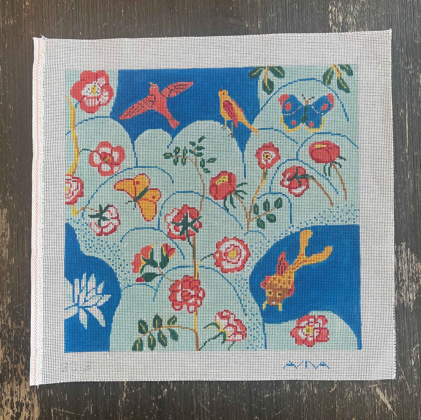 Vintage Aviva Canvas - Nature Square