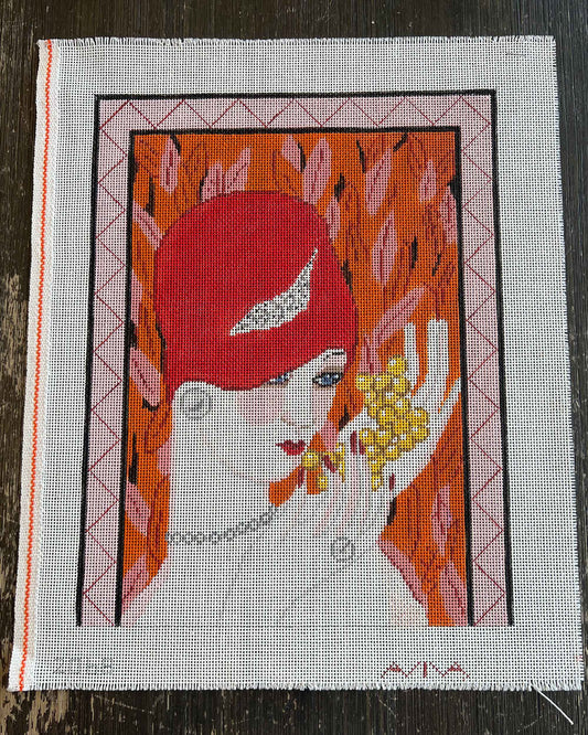 Vintage Aviva Canvas - Art Deco Woman #4