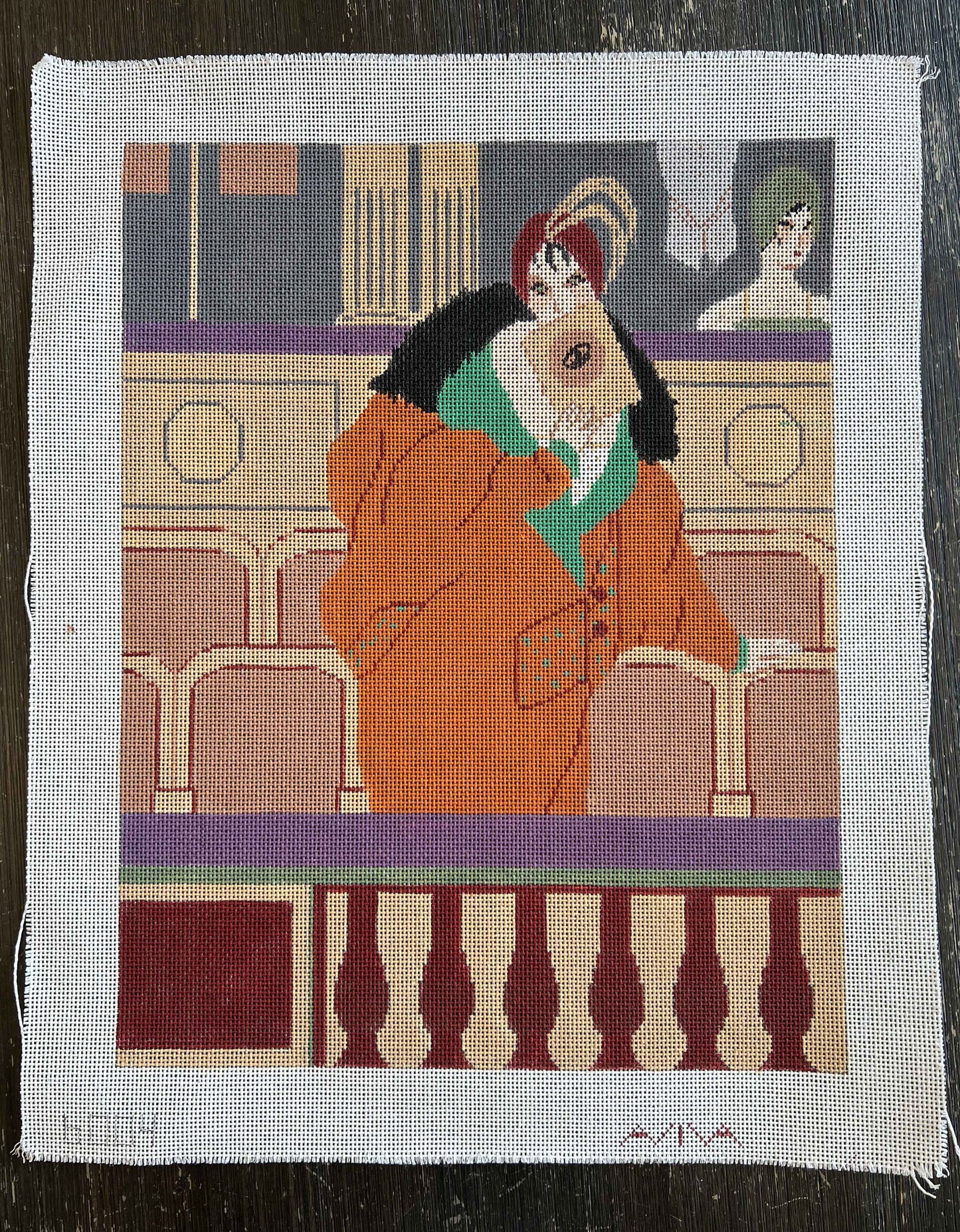 Vintage Aviva Canvas - Woman Wearing a Turban #1