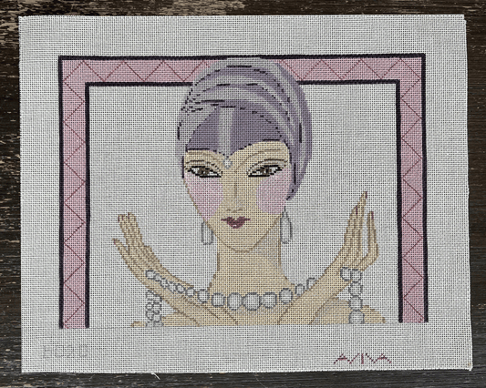 Vintage Aviva Canvas - Art Deco Woman #1