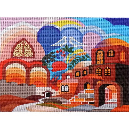 Seven Species Tallit from Bracha Lavee