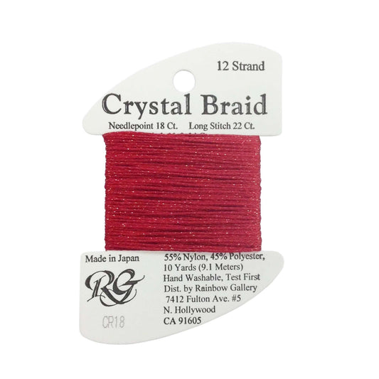 Crystal Braid Brite Red Pearl 18