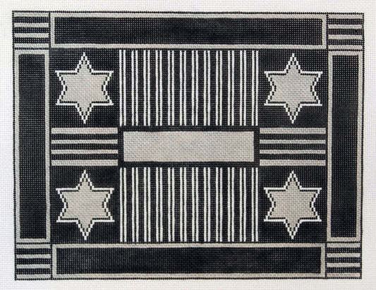 Four Stars, Black and White Tallit Bag
