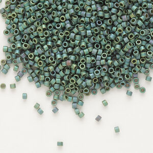 Delica Bead Opaque Dark Sage Gold Luster DB373
