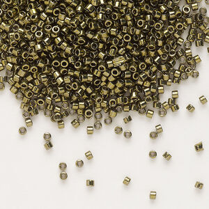 Delica Bead Opaque Nickel Plated Olive DB456