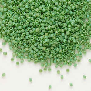 Delica Beads Opaque Green Matte DB877