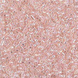 Delica Beads Transparent Pink Mist AB DB1243