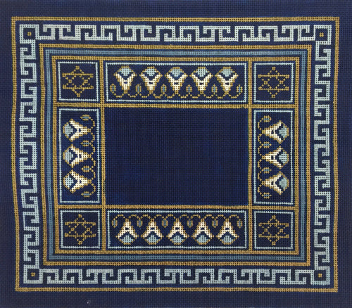 Blue Floral Geometric Tallit