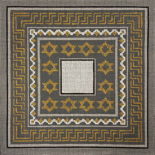 Star of David on Gray Tefillin