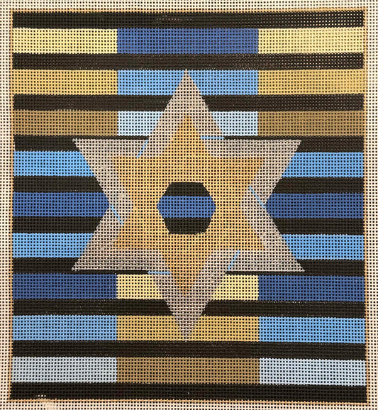 Stars with Stripes Tefillin - Blue and Green