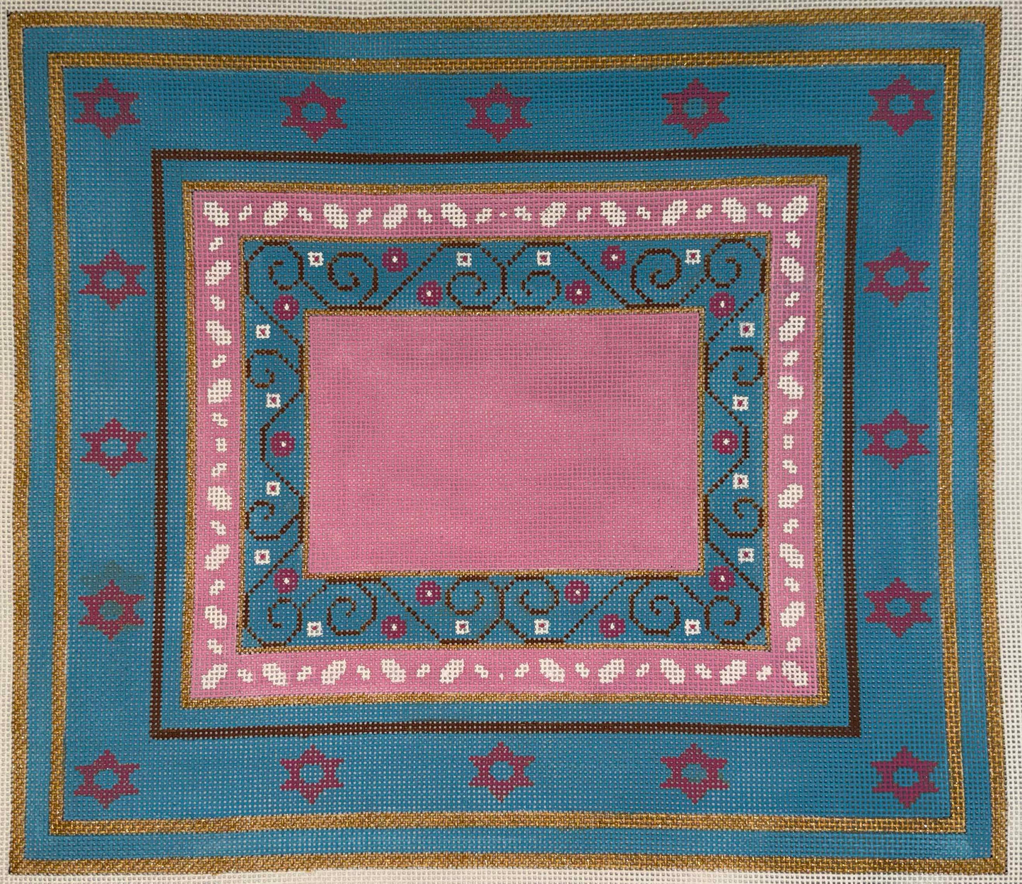 Teal and Pink Tallit by Shelbi