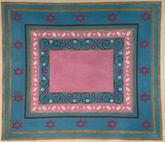 Teal and Pink Tallit by Shelbi