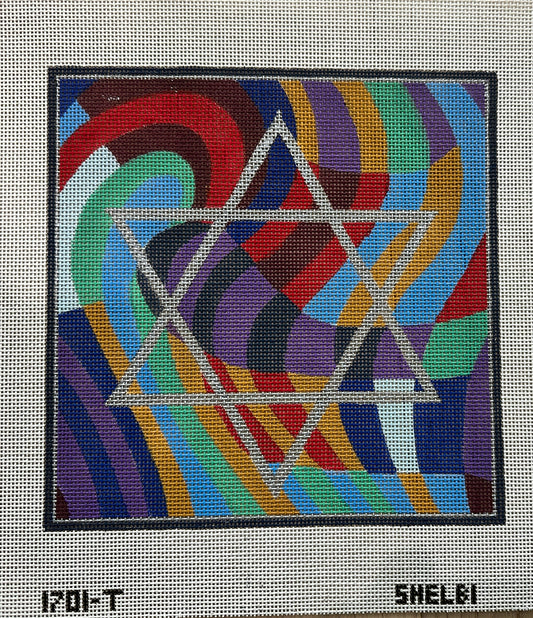 Shelbi Multi-color Geometric Star Tefillin