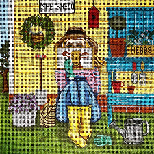 Stitching Gardening Girl