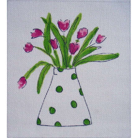 Pink tulips in Vase