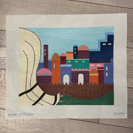 Gone Stitching Jerusalem with Tallit - Extra Large